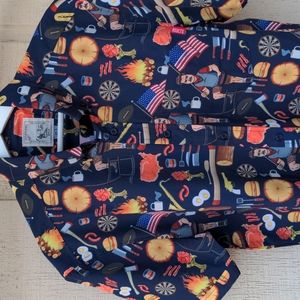 Fourth of July Ron Swanson Parks and Recreation Bacon Shirt Med